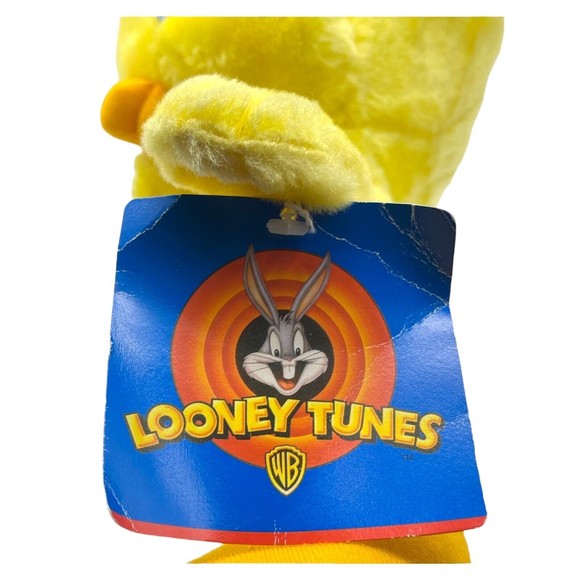 Vintage Looney Tunes Tweety Bird Plush Stuffed Animal 16 Inch 1997 Carnival Tags - Picture 7 of 11